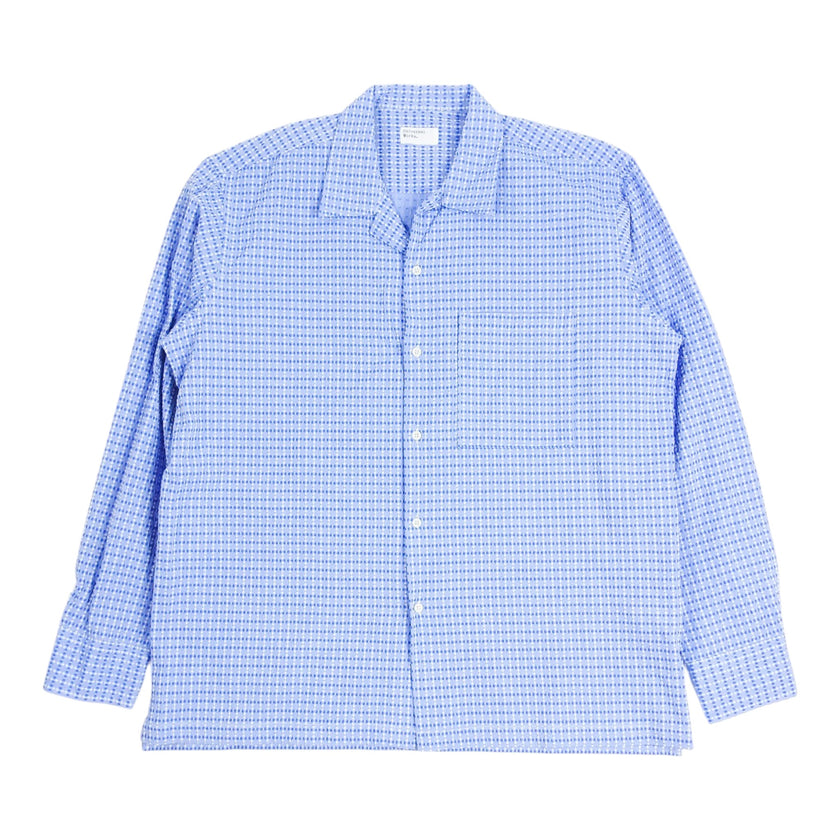 Universal Works Blue LS Camp Shirt Size 2XL