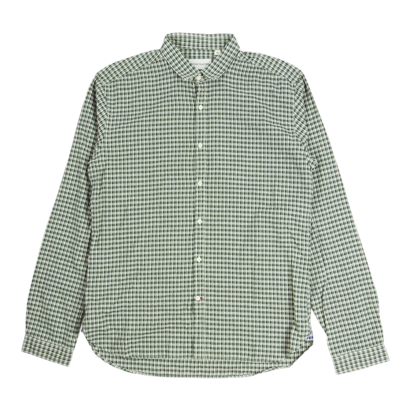 Oliver Spencer Green Check Shirt Size 16