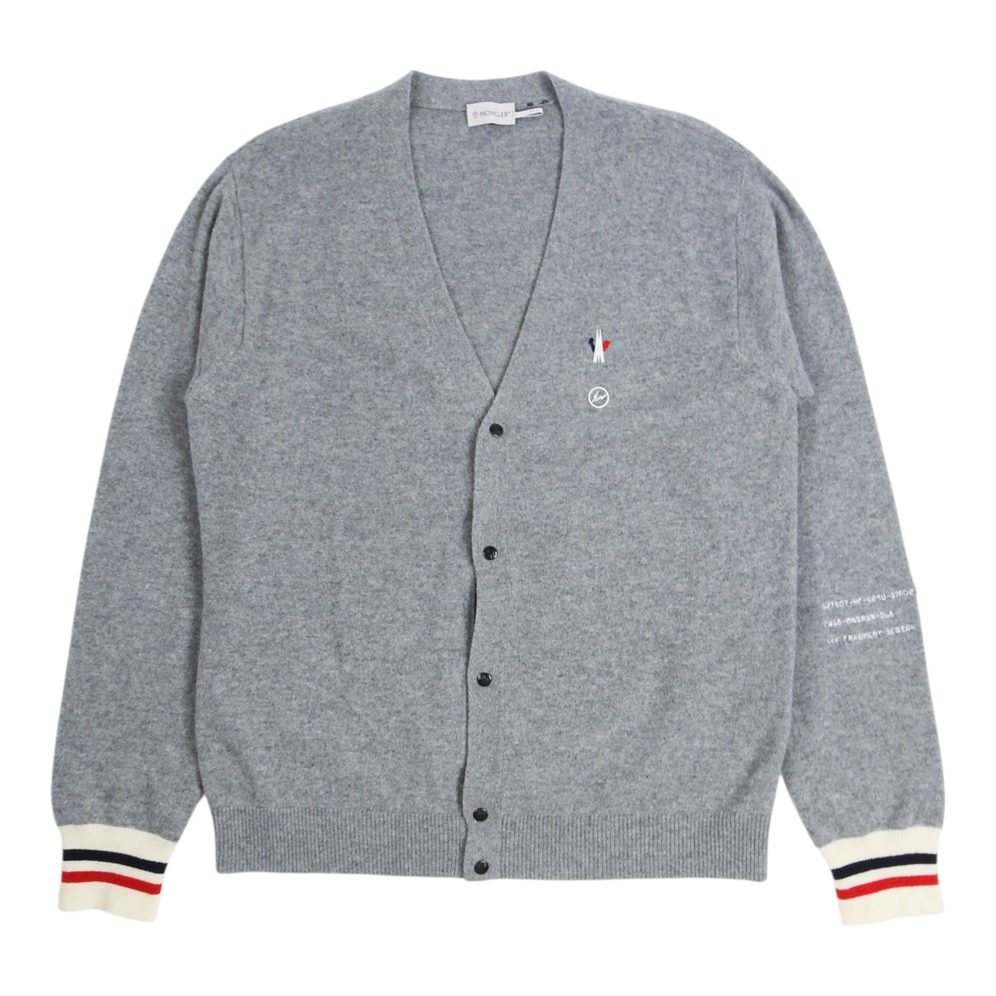 Moncler x FRAGMENT Design Grey Cardigan Size Large