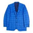 Kiton Blue Plaid Blazer Size 55