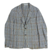Eleventy Soft Jacket Grey Plaid Blazer Size 50