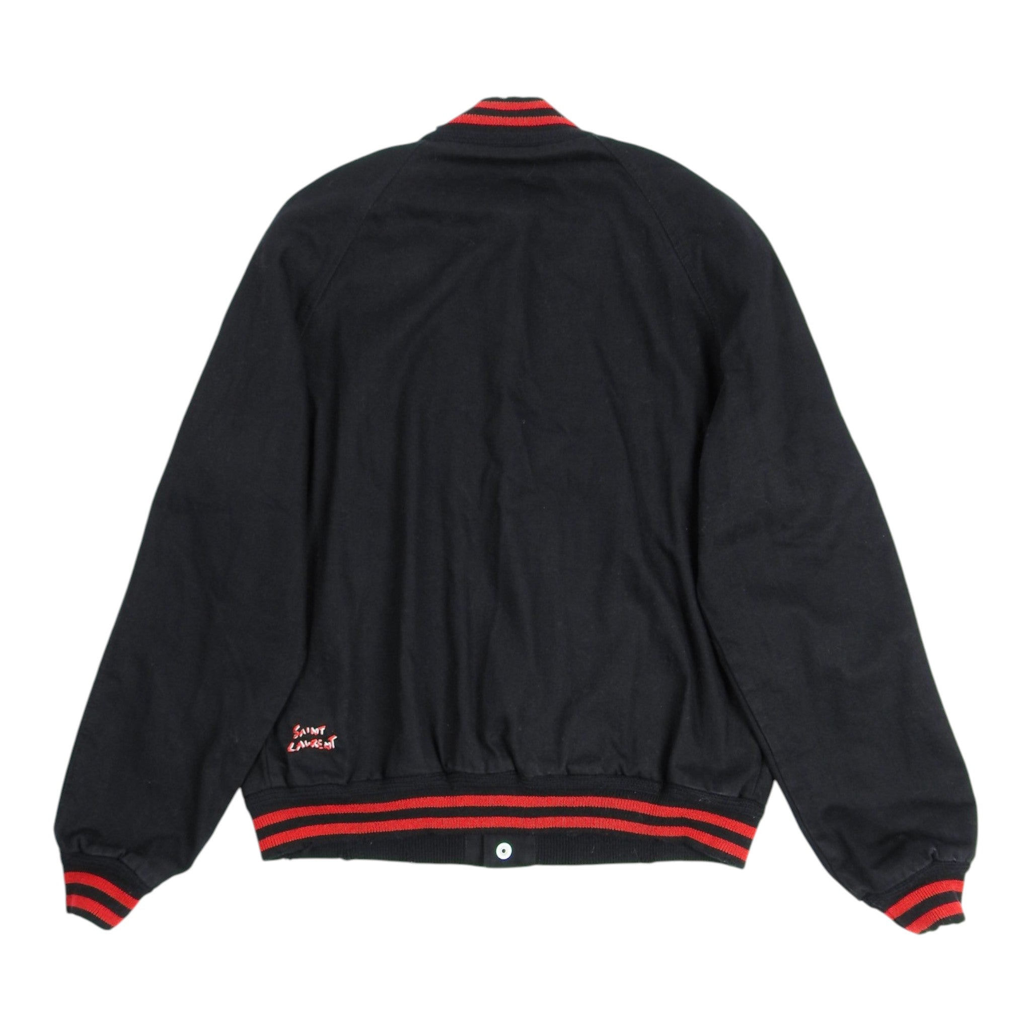 Saint Laurent Paris Denim Varsity Jacket Size Large