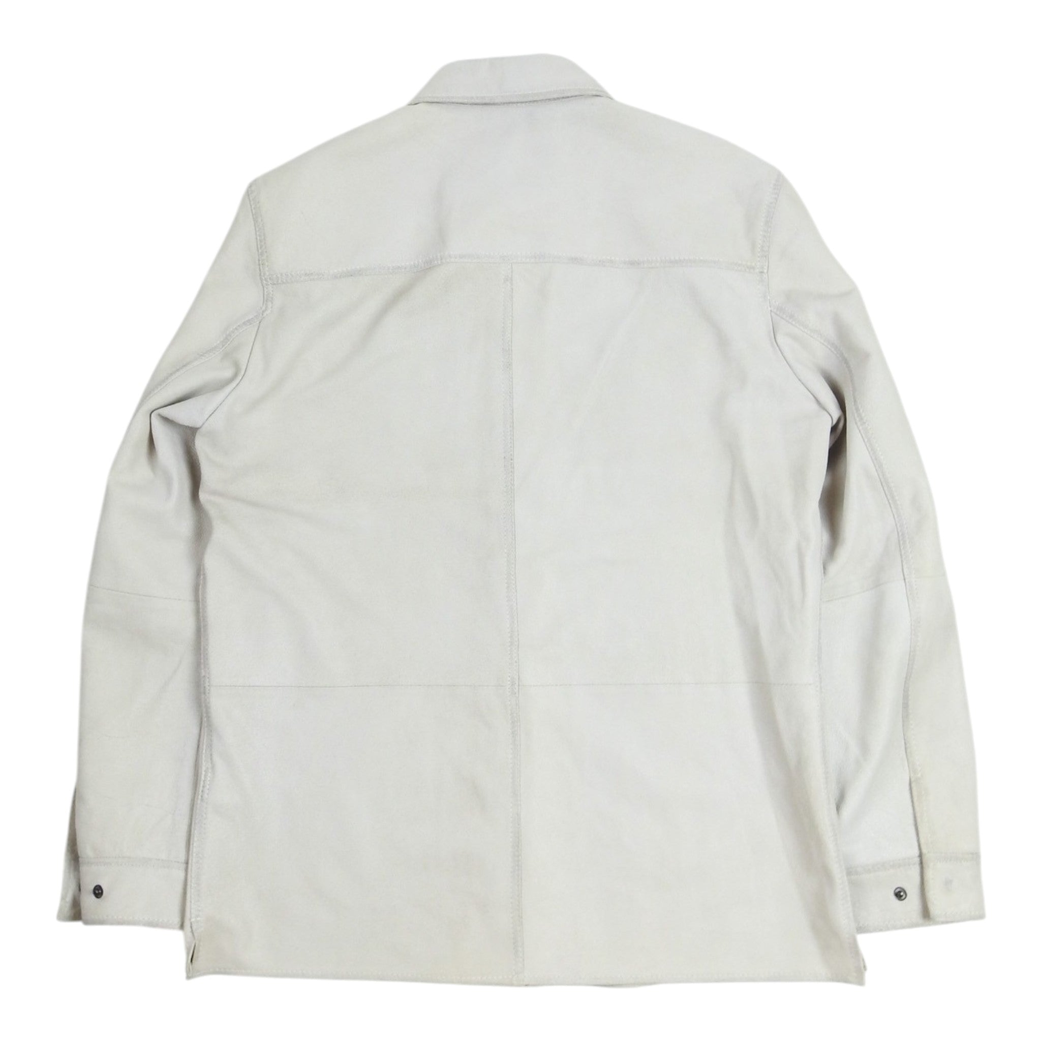 John Varvatos Leather Overshirt Size 50