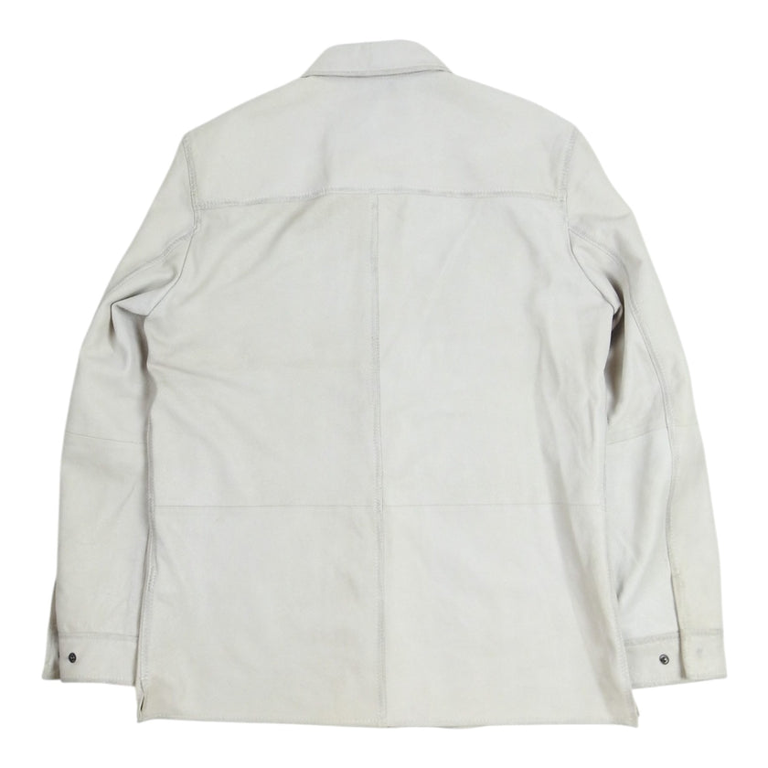 John Varvatos Leather Overshirt Size 50