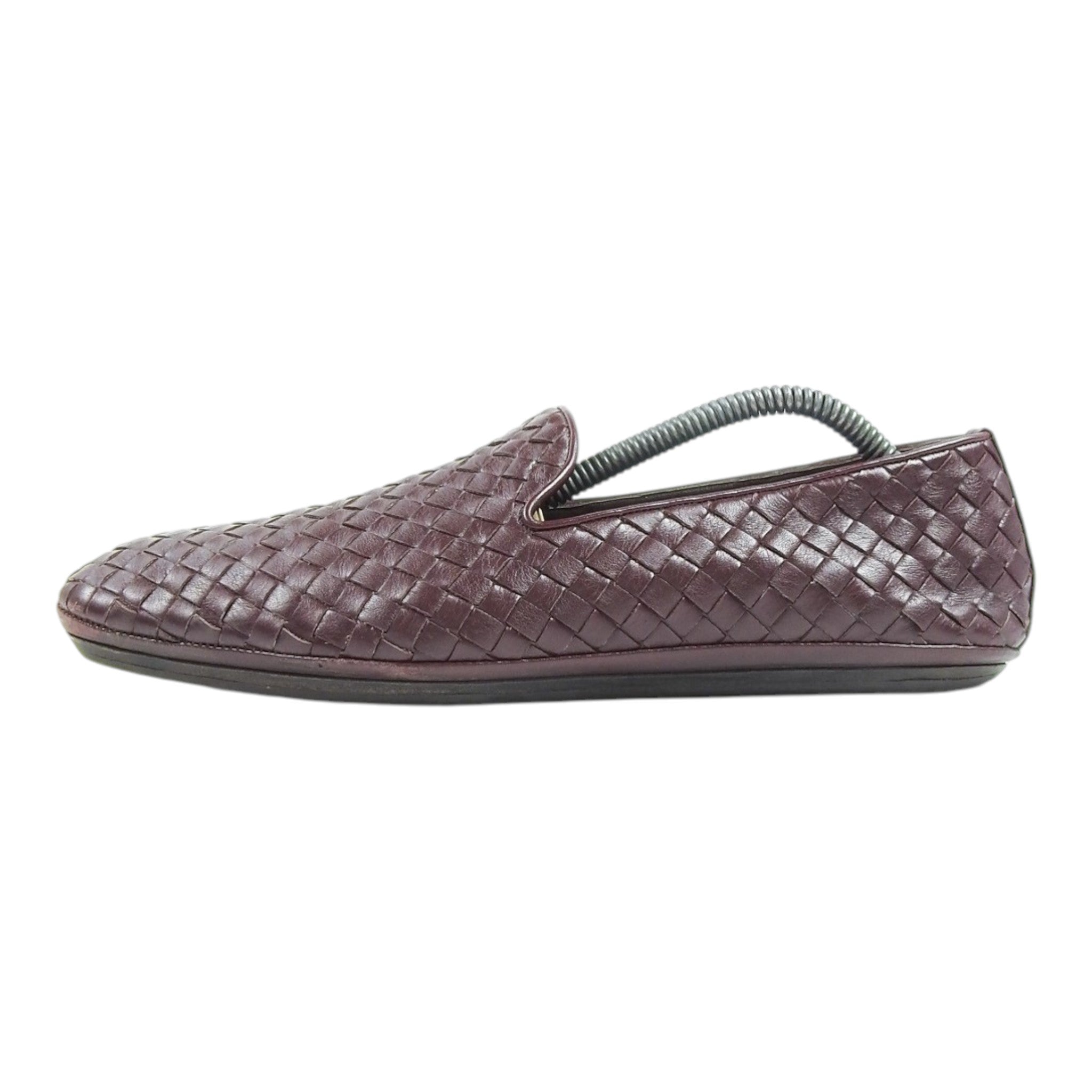 Bottega Veneta Maroon Woven Loafers Size 44