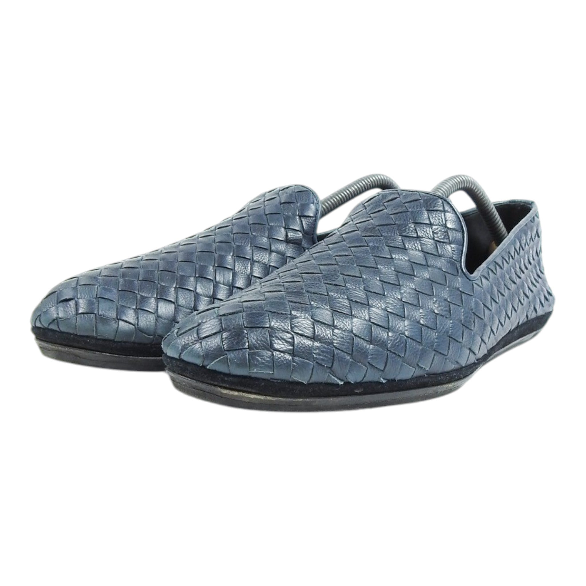 Bottega Veneta Navy Woven Loafers Size 44