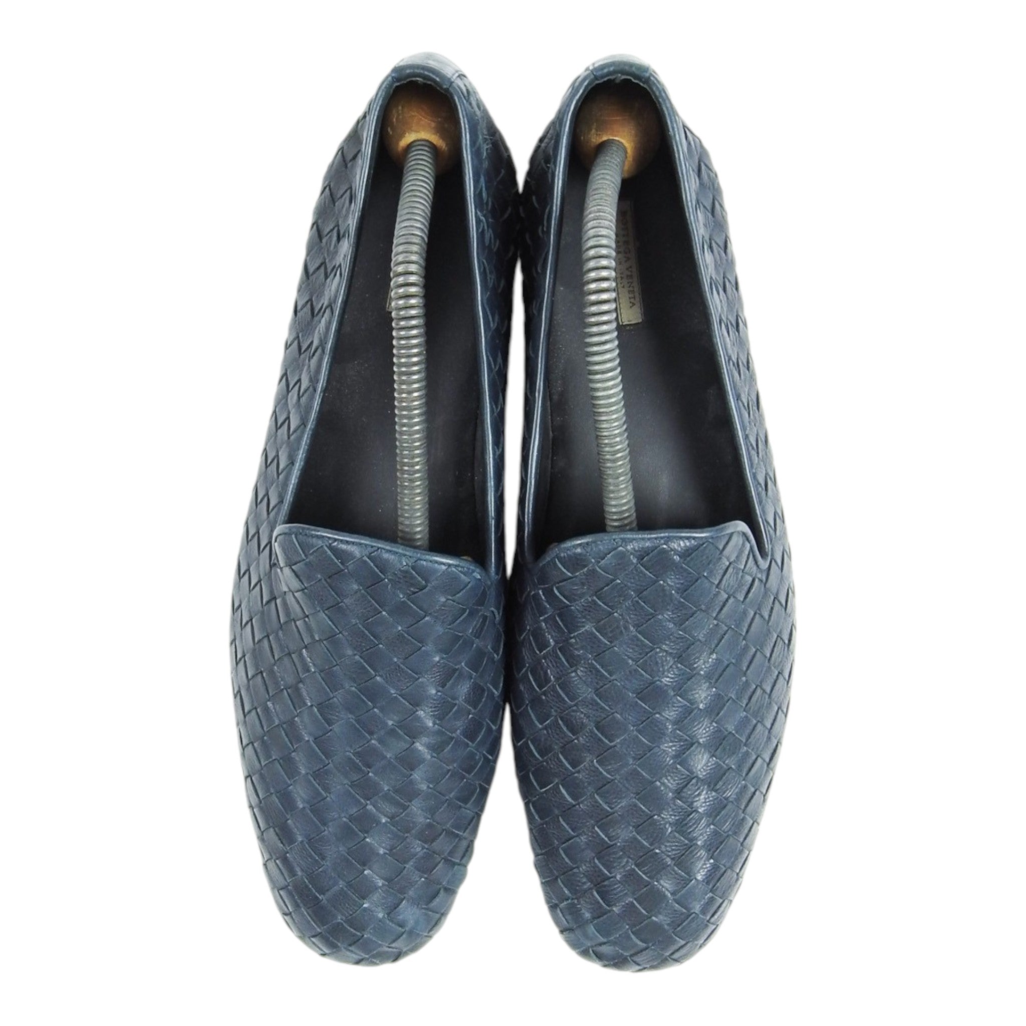 Bottega Veneta Navy Woven Loafers Size 44