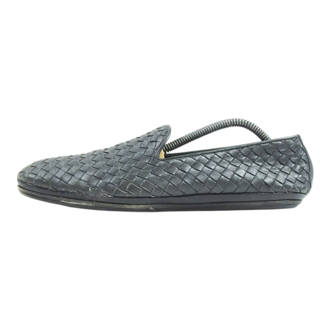 Bottega Veneta Dark Grey Woven Loafers Size 44