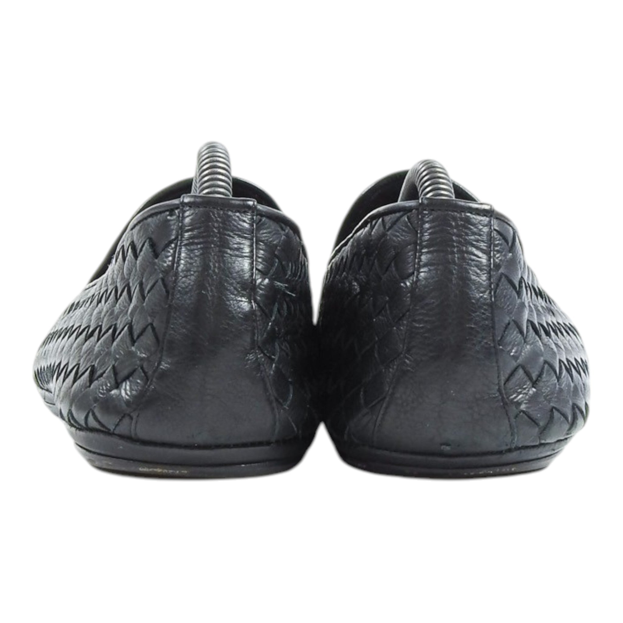 Bottega Veneta Black Woven Loafers Size 44