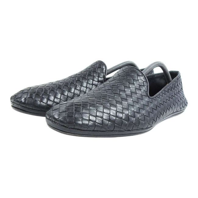 Bottega Veneta Black Woven Loafers Size 44