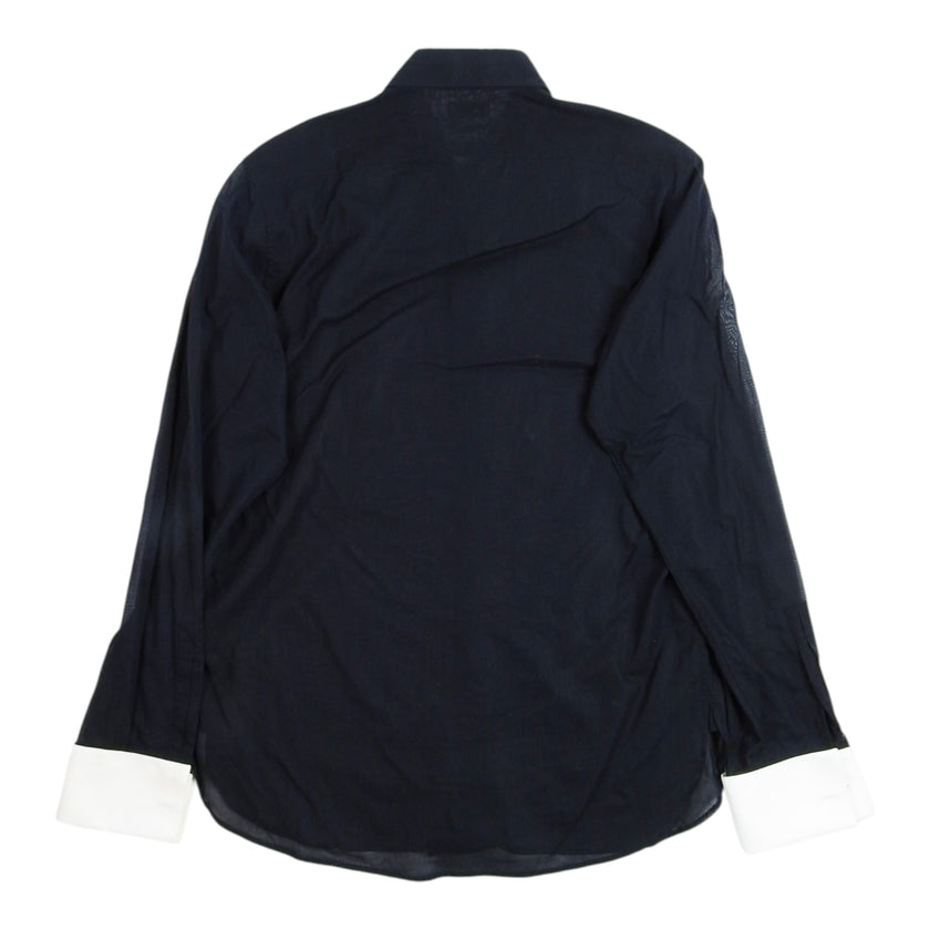 Saint Laurent Paris Contrast Tuxedo Shirt Size 15 1/2
