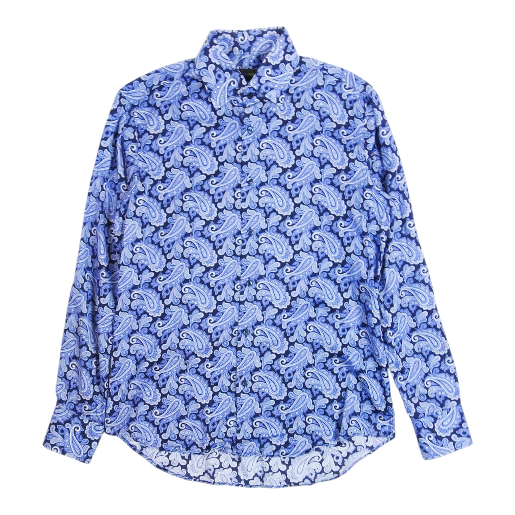 Etro Blue Paisley Shirt Size 39