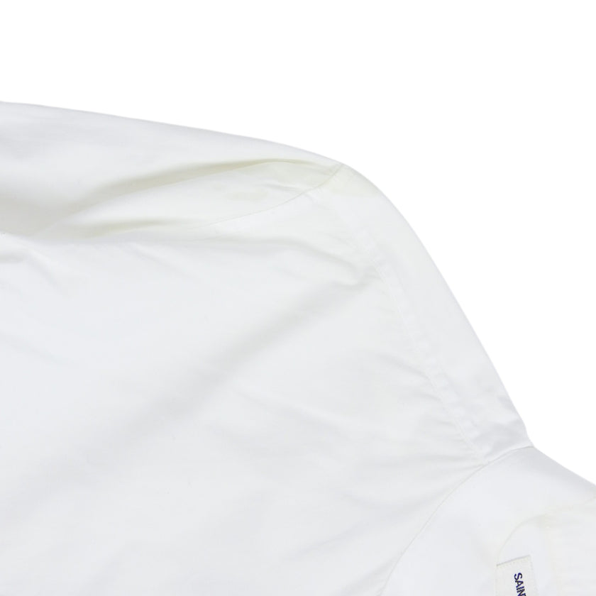 Saint Laurent White Mandarin Collar Shirt Size 16