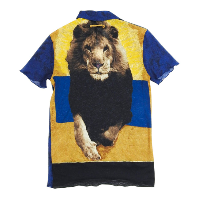 Jean Paul Gaultier Maille Tiger SS Polo Shirt Size Large