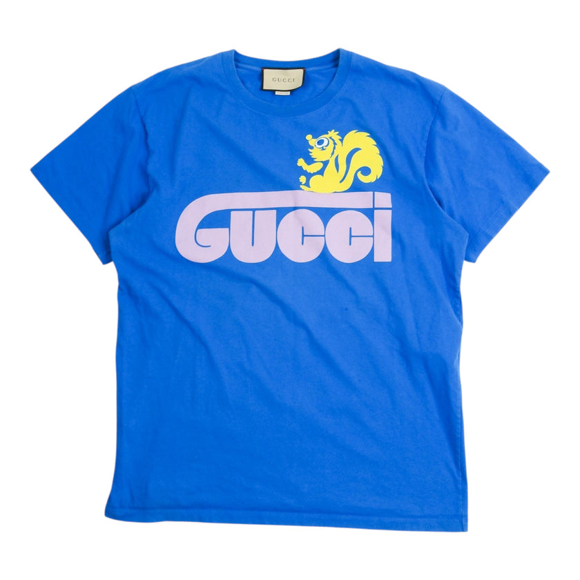 Gucci Blue Squirrel T-Shirt Size Medium