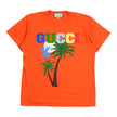 Gucci Orange Graphic T-Shirt Size Medium