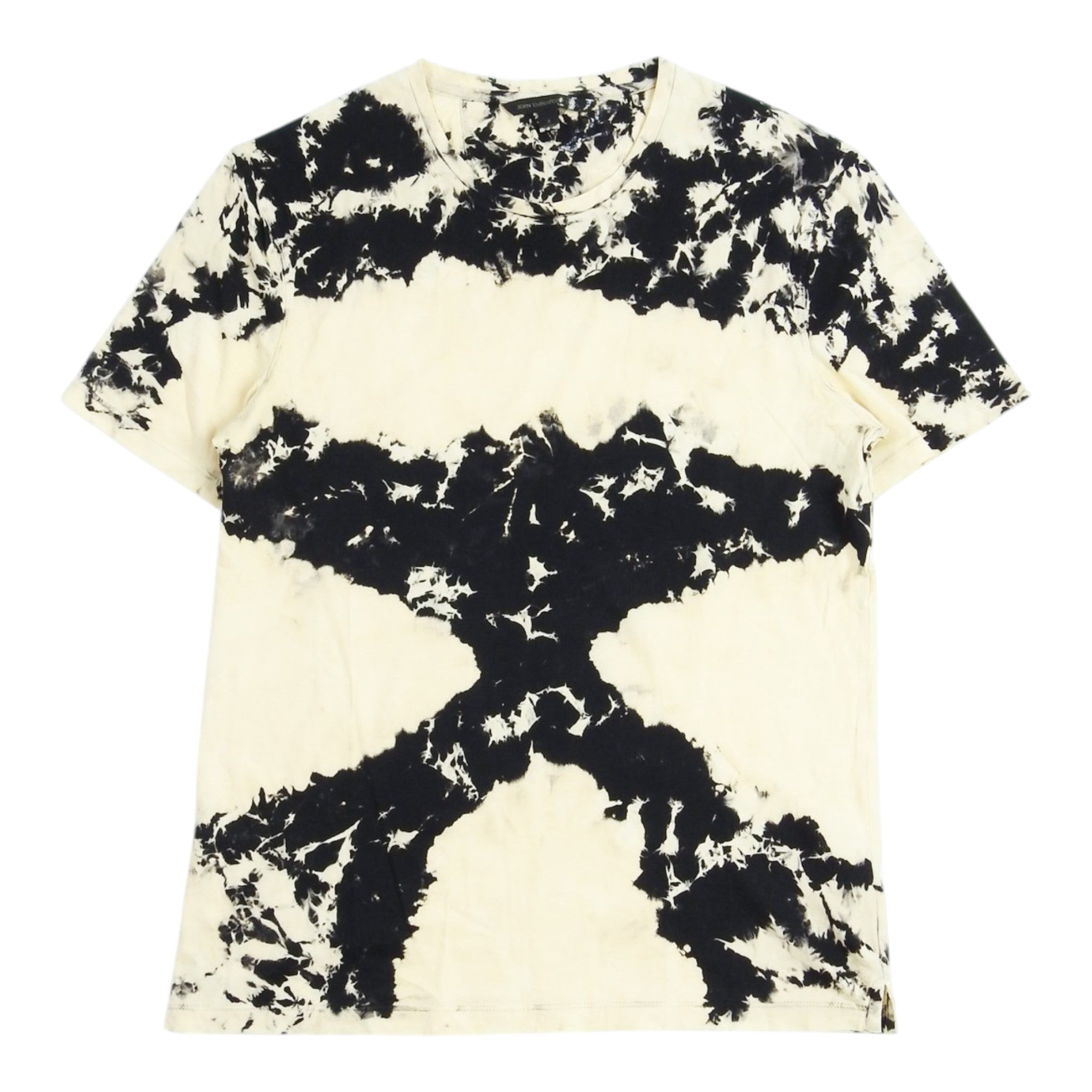 John Varvatos Cream and Black T-Shirt Size Small