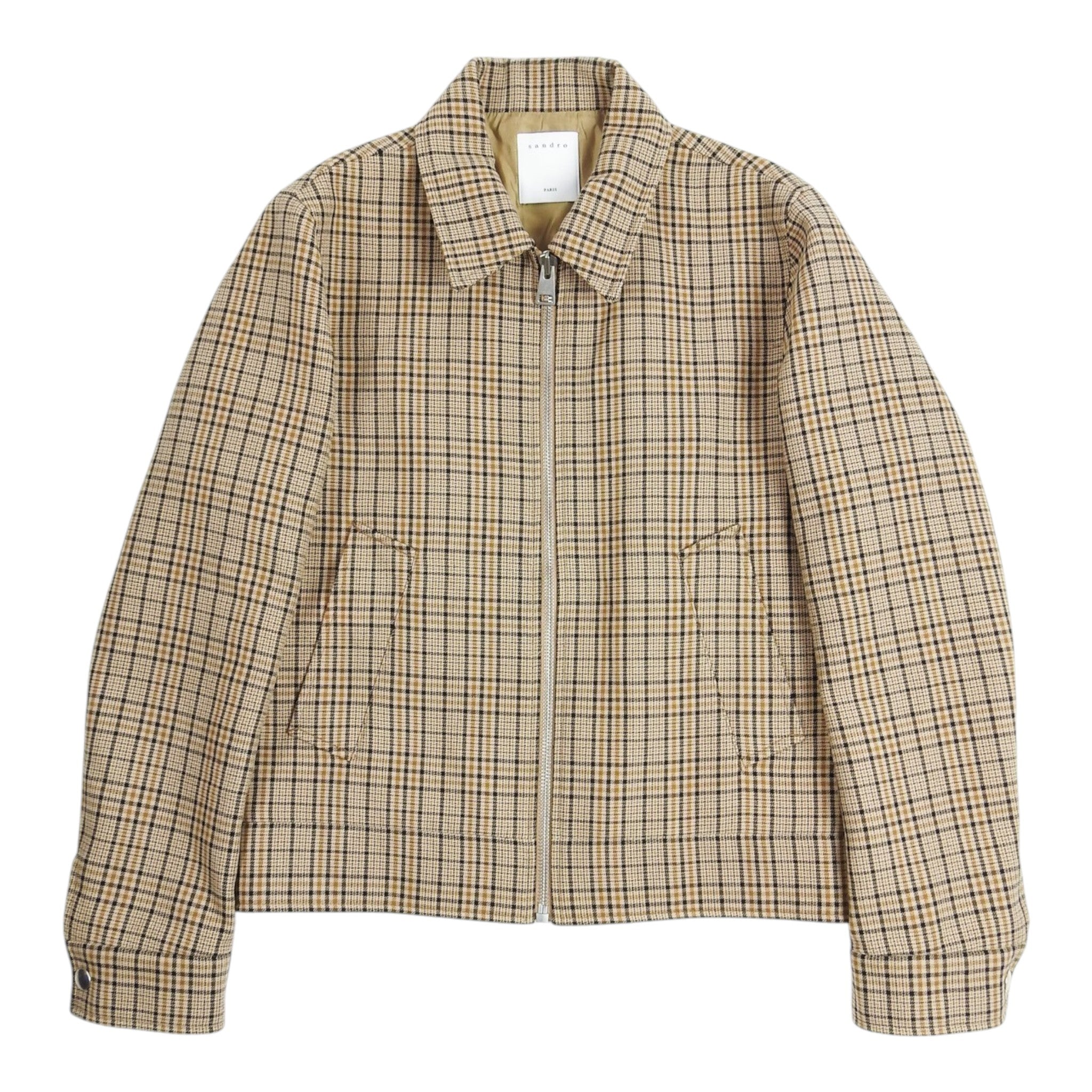 Sandro Check Jacket Size Medium
