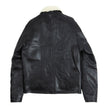 Sandro Sheerling Collar Leather Jacket Size Small