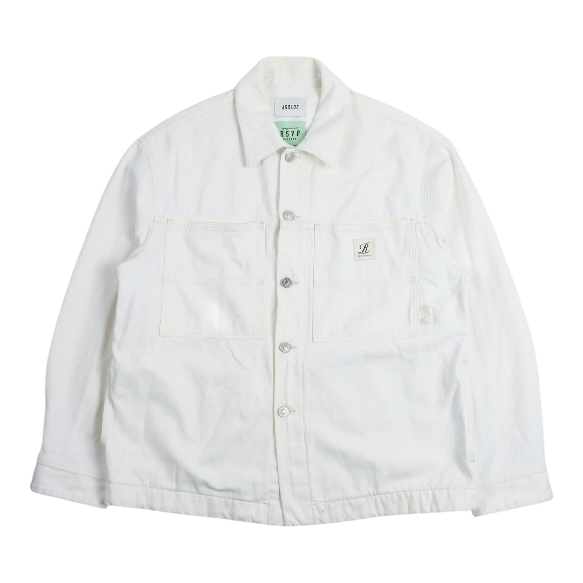 AGOLDE RSVP Gallery White Denim Jacket Size Medium