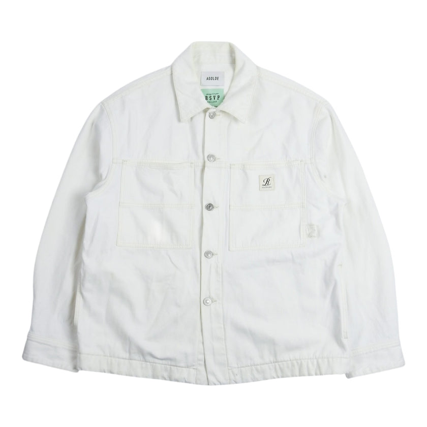 AGOLDE RSVP Gallery White Denim Jacket Size Medium
