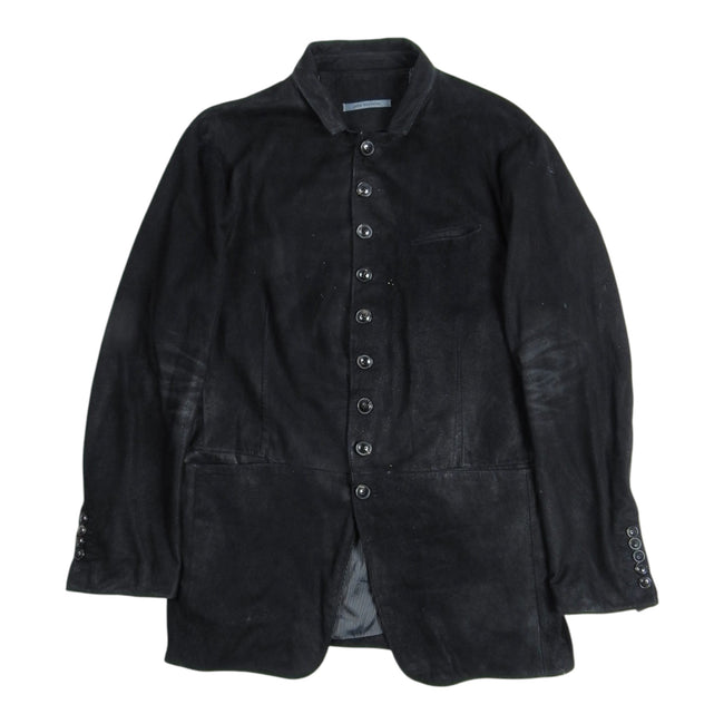 John Varvatos Suede Button Up Jacket Size Large