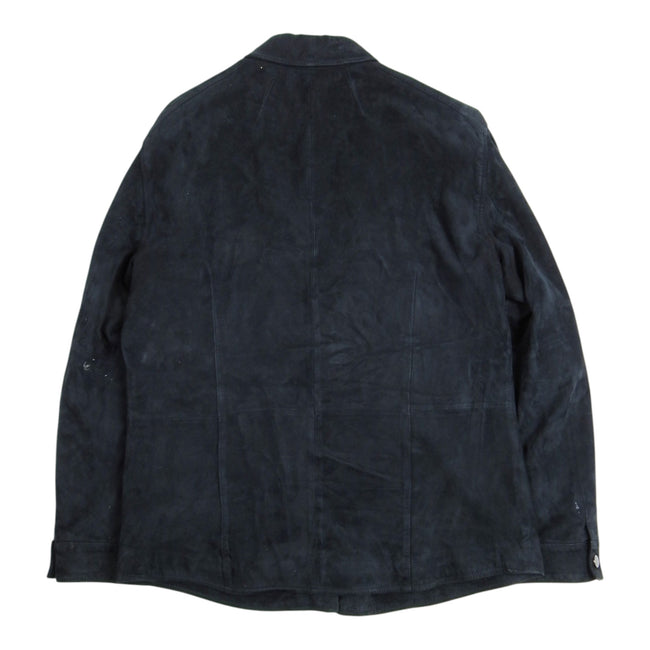 John Varvatos Suede Snap Jacket Size Large