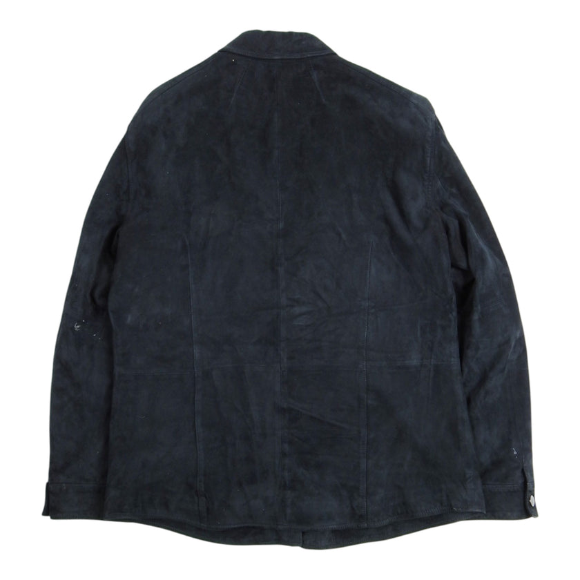John Varvatos Suede Snap Jacket Size Large