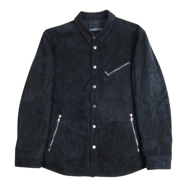 John Varvatos Suede Snap Jacket Size Large