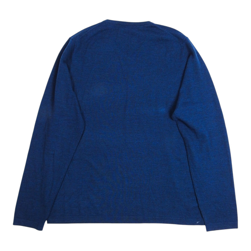 Patrick Assaraf Blue V Neck Sweater Size XL