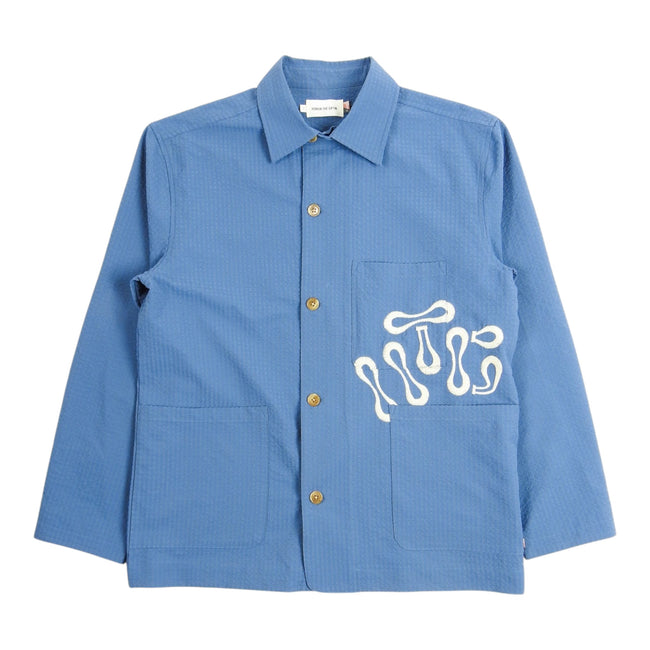 Honor the Gift Embroidered Seersucker Shirt Size Small