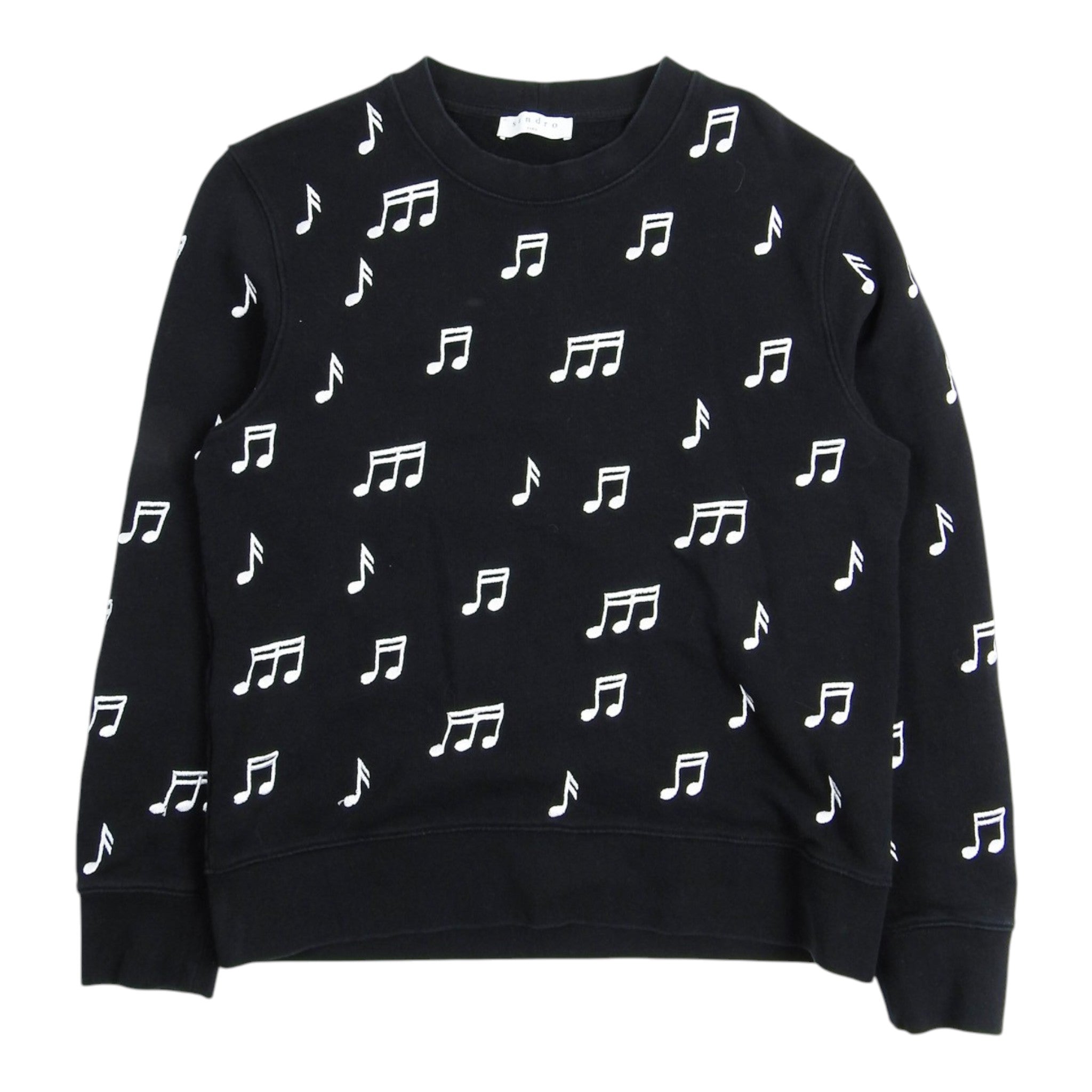 Sandro Music Note Sweatshirt Size Large
