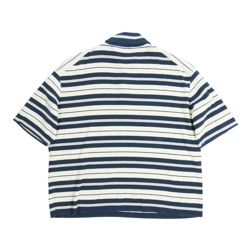 Jil Sander Striped Terrycloth SS Polo Shirt Size 52