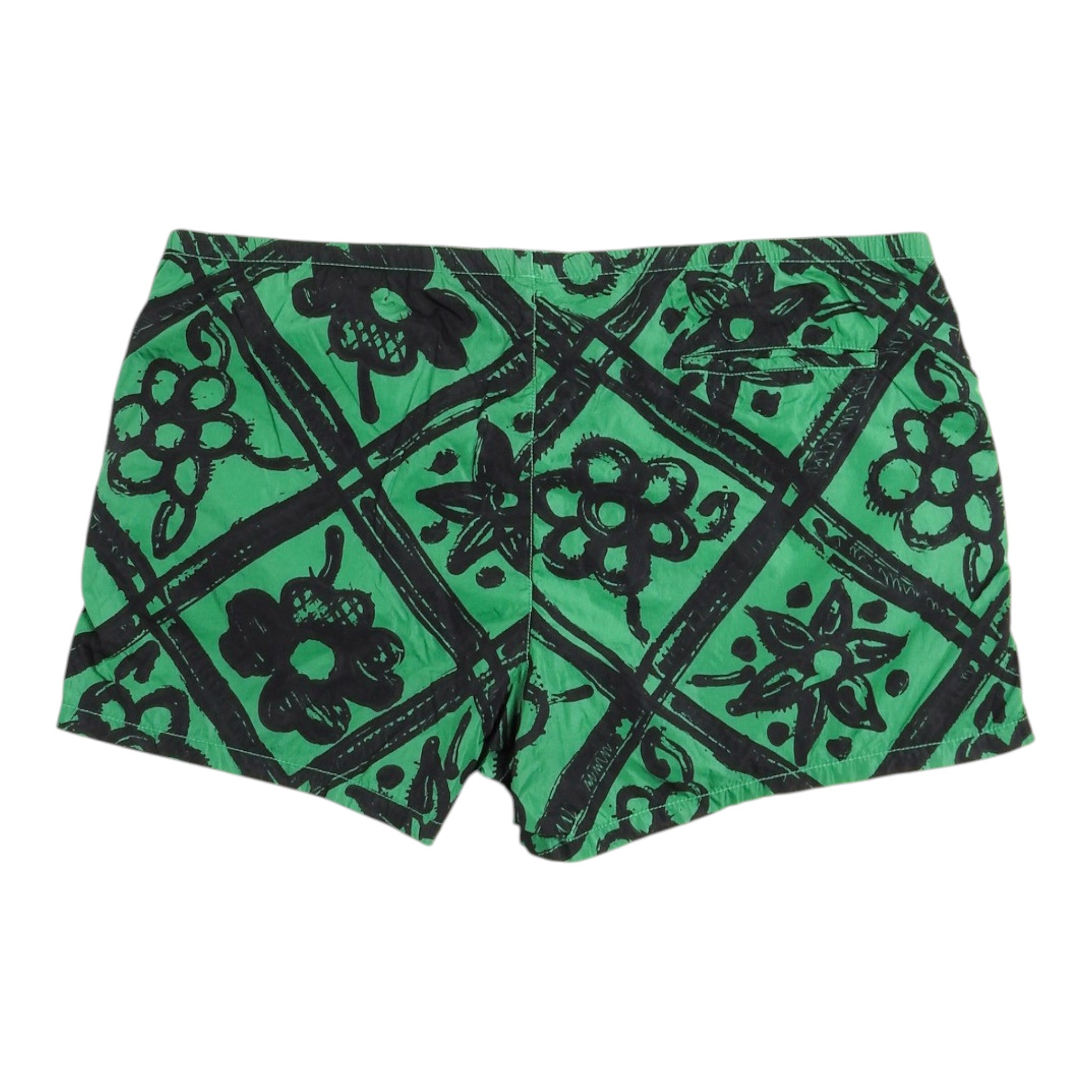 Prada Green Graphic Swim Shorts Size 52