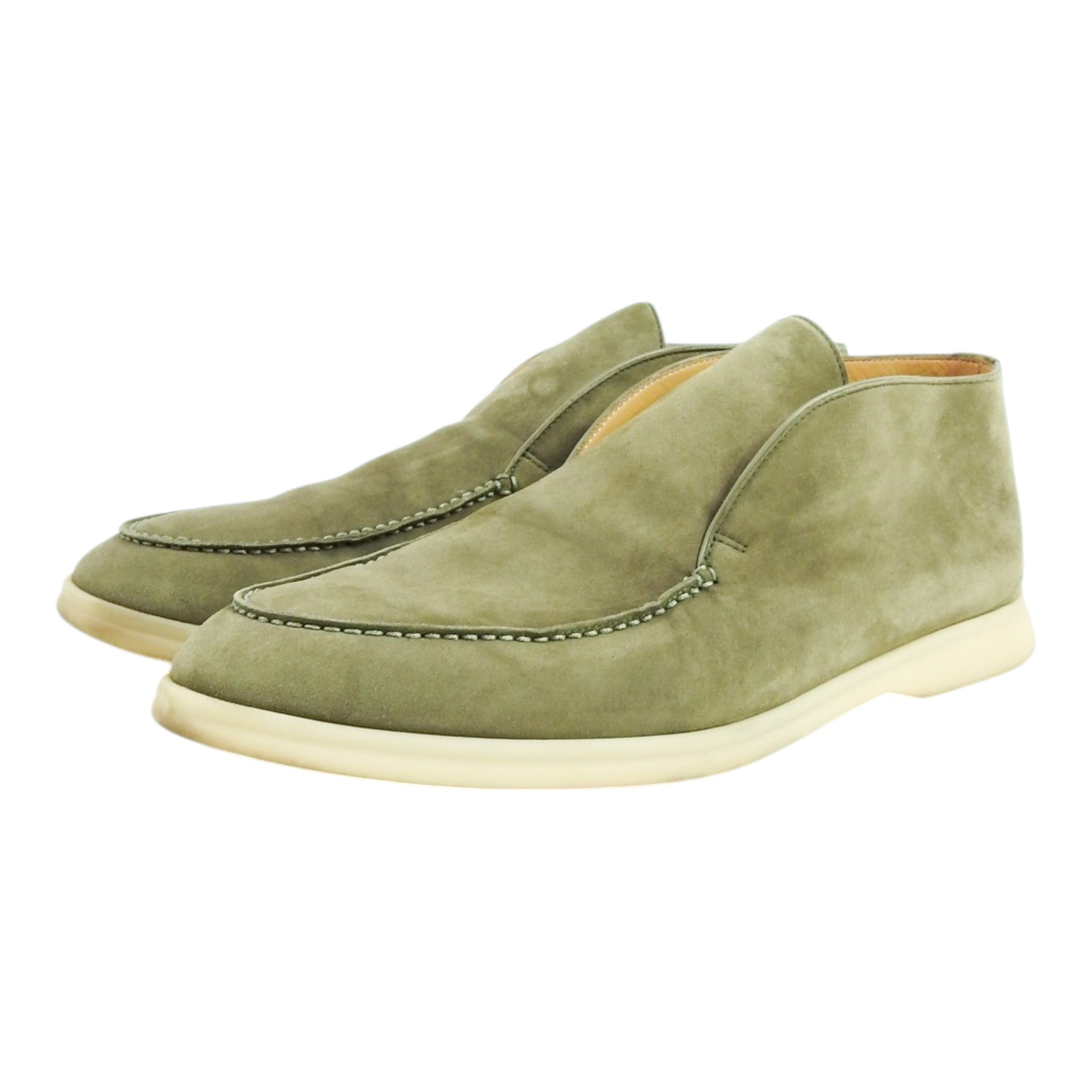 Loro Piana Summer Walk Green Suede Shoe Size 45
