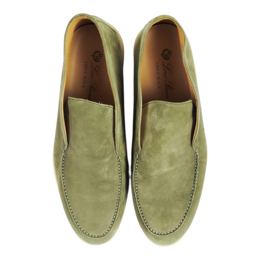 Loro Piana Summer Walk Green Suede Shoe Size 45
