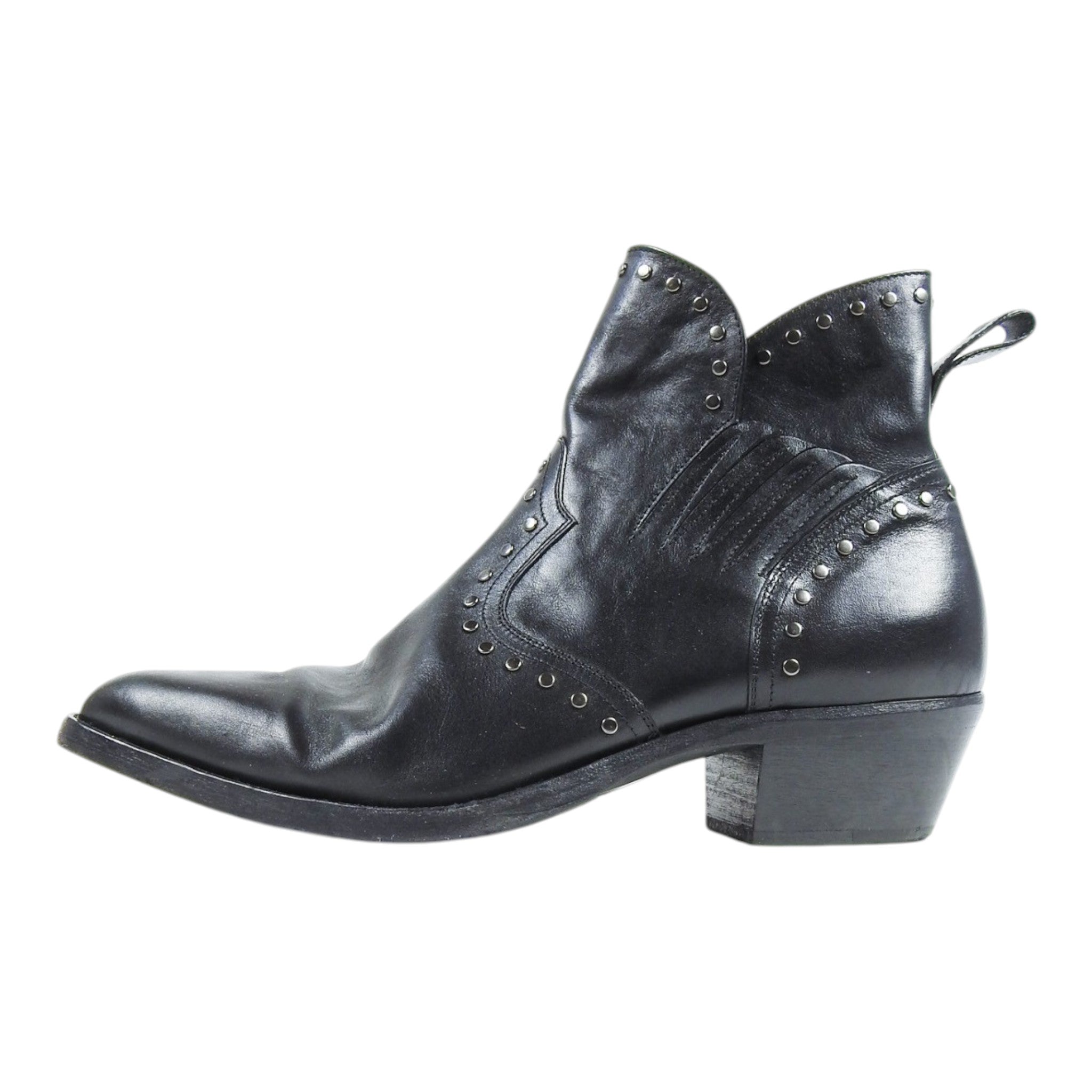 Saint Lauren Paris Studded Ankle Boots Size 44