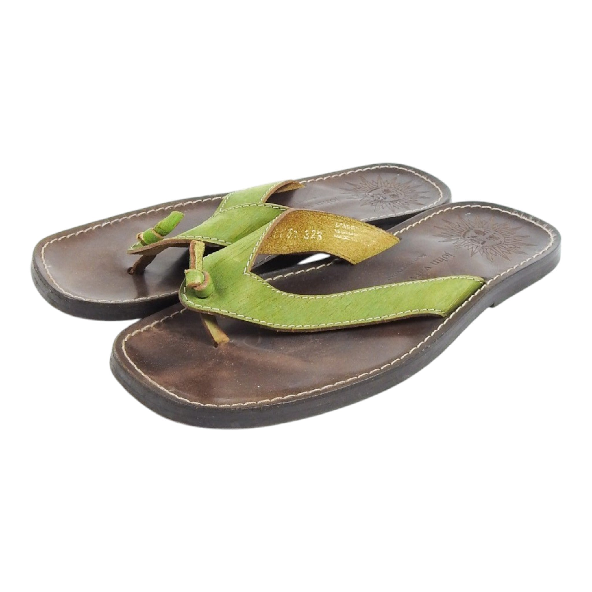 John Varvatos Leather Flip Flops Size 9.5