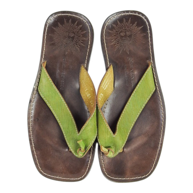 John Varvatos Leather Flip Flops Size 9.5
