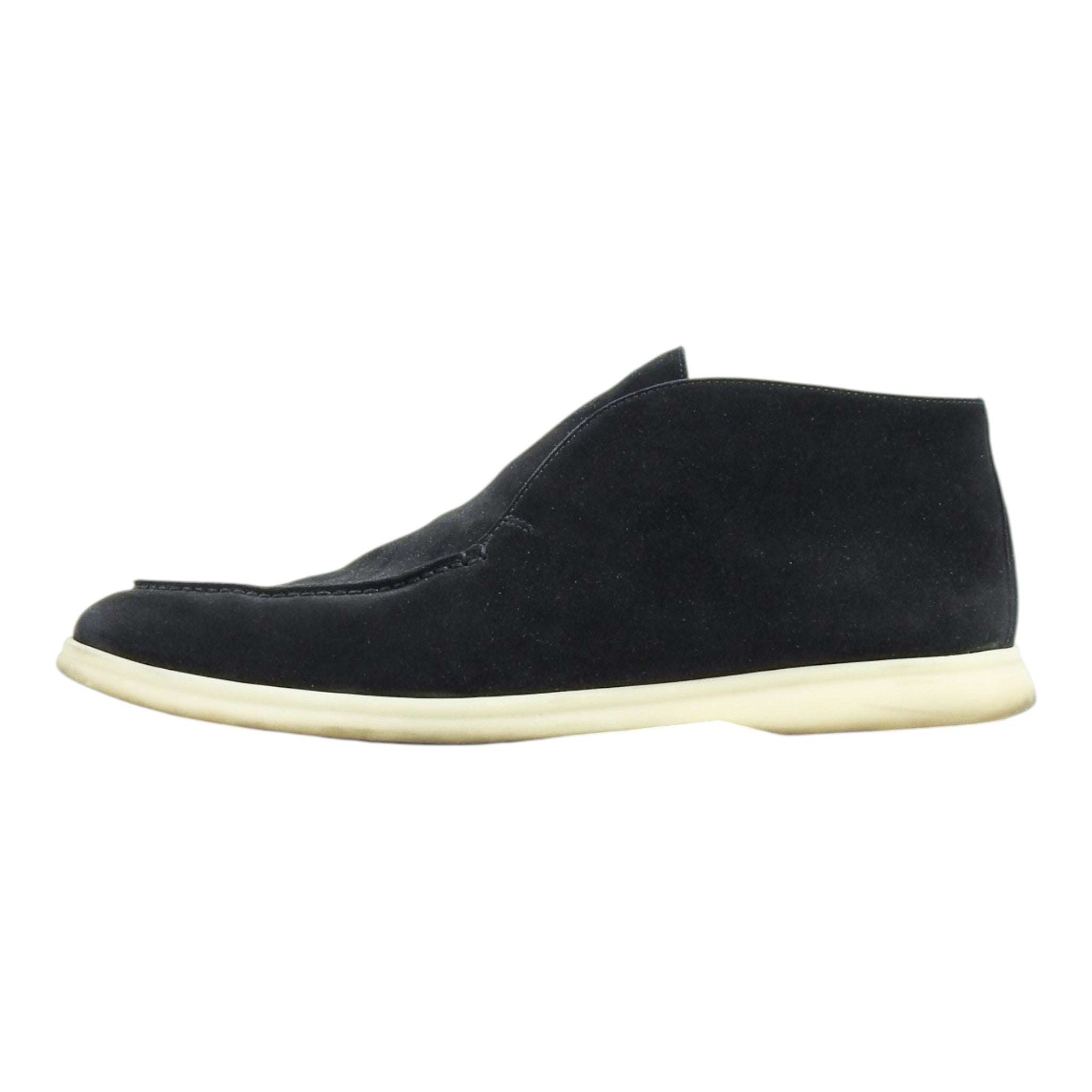 Loro Piana Summer Walk Black Suede Shoe Size 45