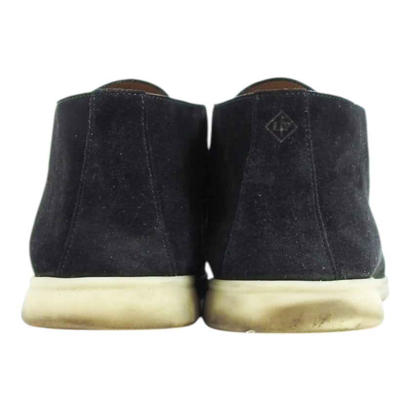 Loro Piana Summer Walk Black Suede Shoe Size 45