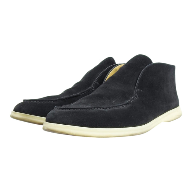 Loro Piana Summer Walk Black Suede Shoe Size 45