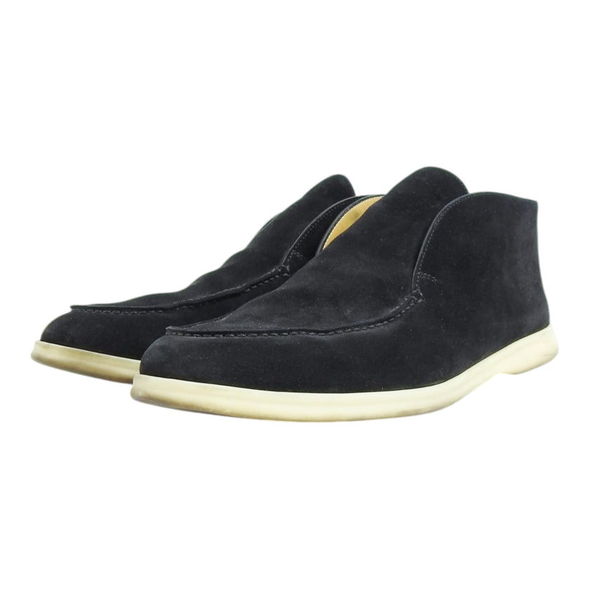 Loro Piana Summer Walk Black Suede Shoe Size 45
