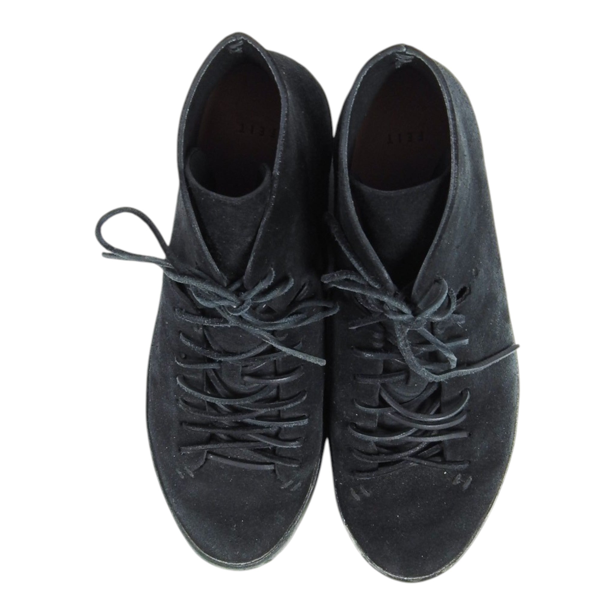 Feit Black Lace Up Shoes Size 45