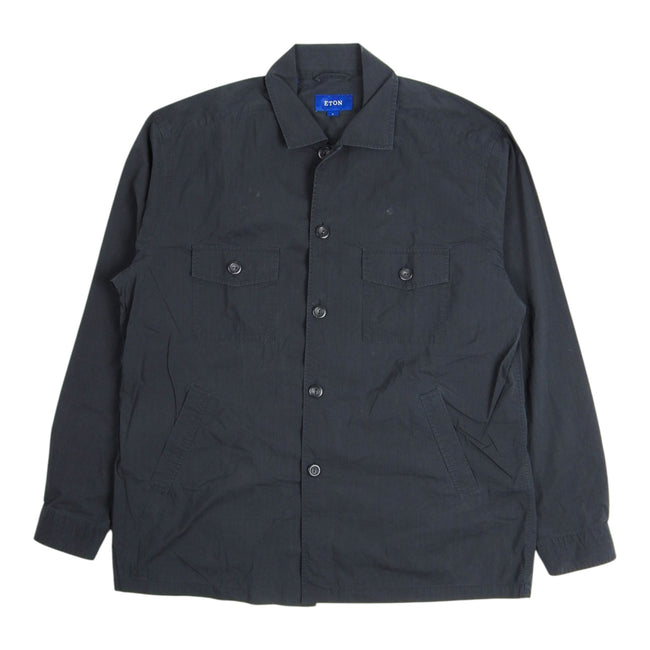 Eton Black Overshirt Size XL