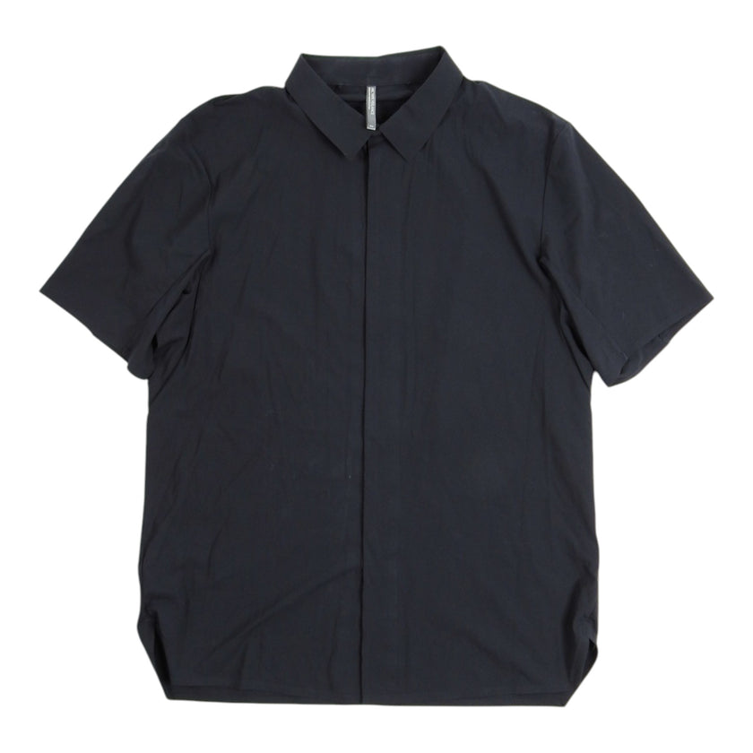 Arc'teryx Veilance Black SS Zip Shirt Size Medium