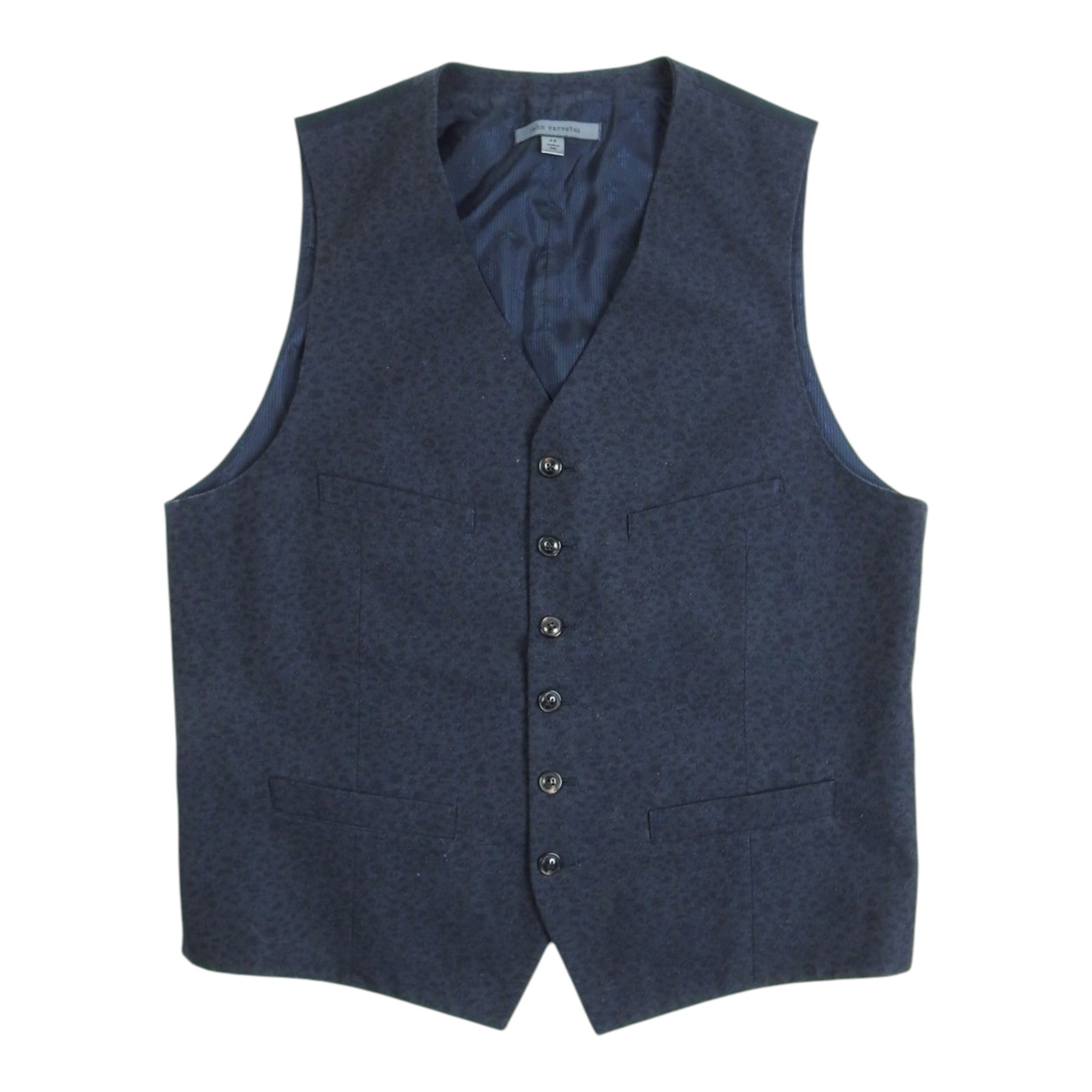 John Varvatos Animal Print Waistcoat Size 48