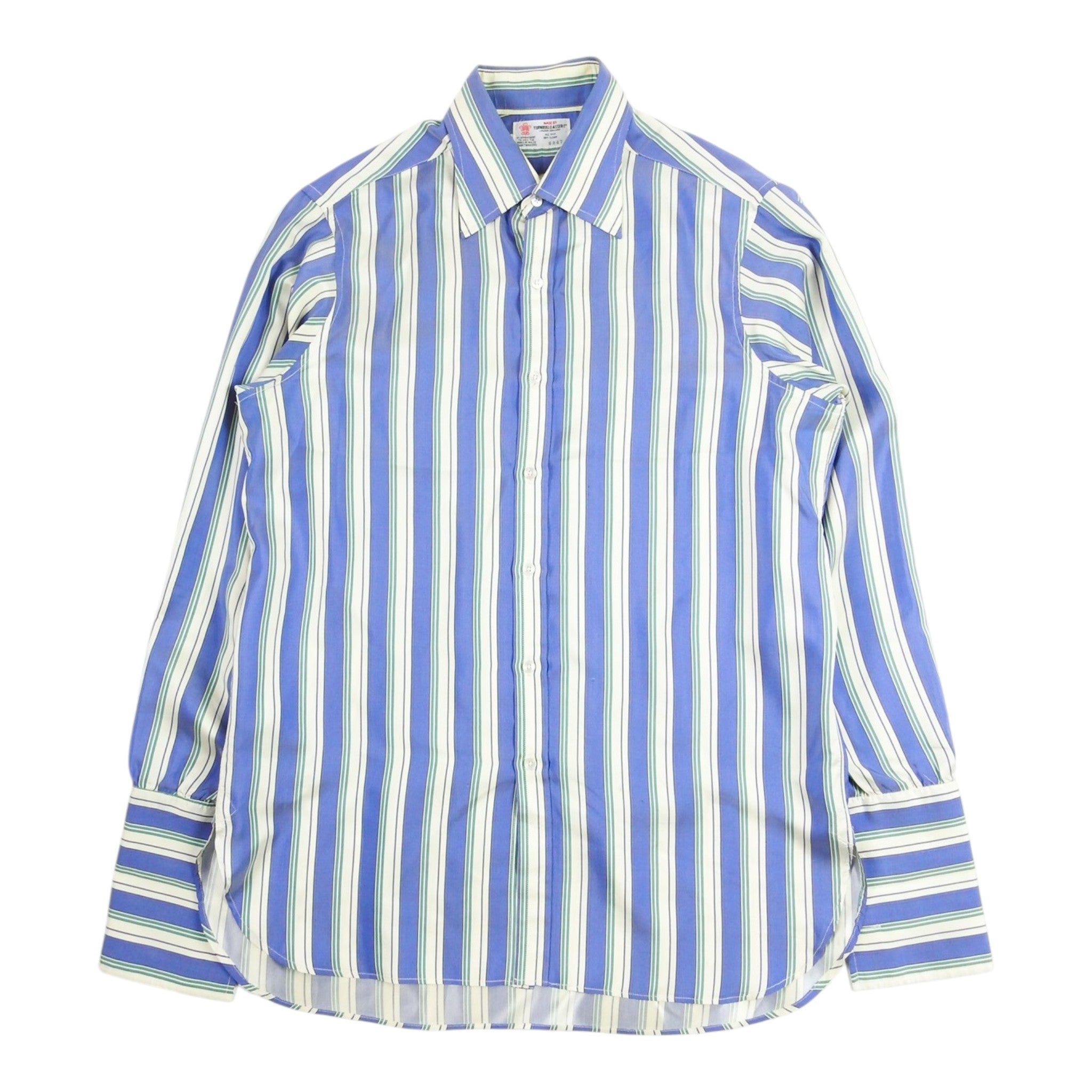 Turnbull & Asser Striped Silk Dress Shirt Size Unmarked