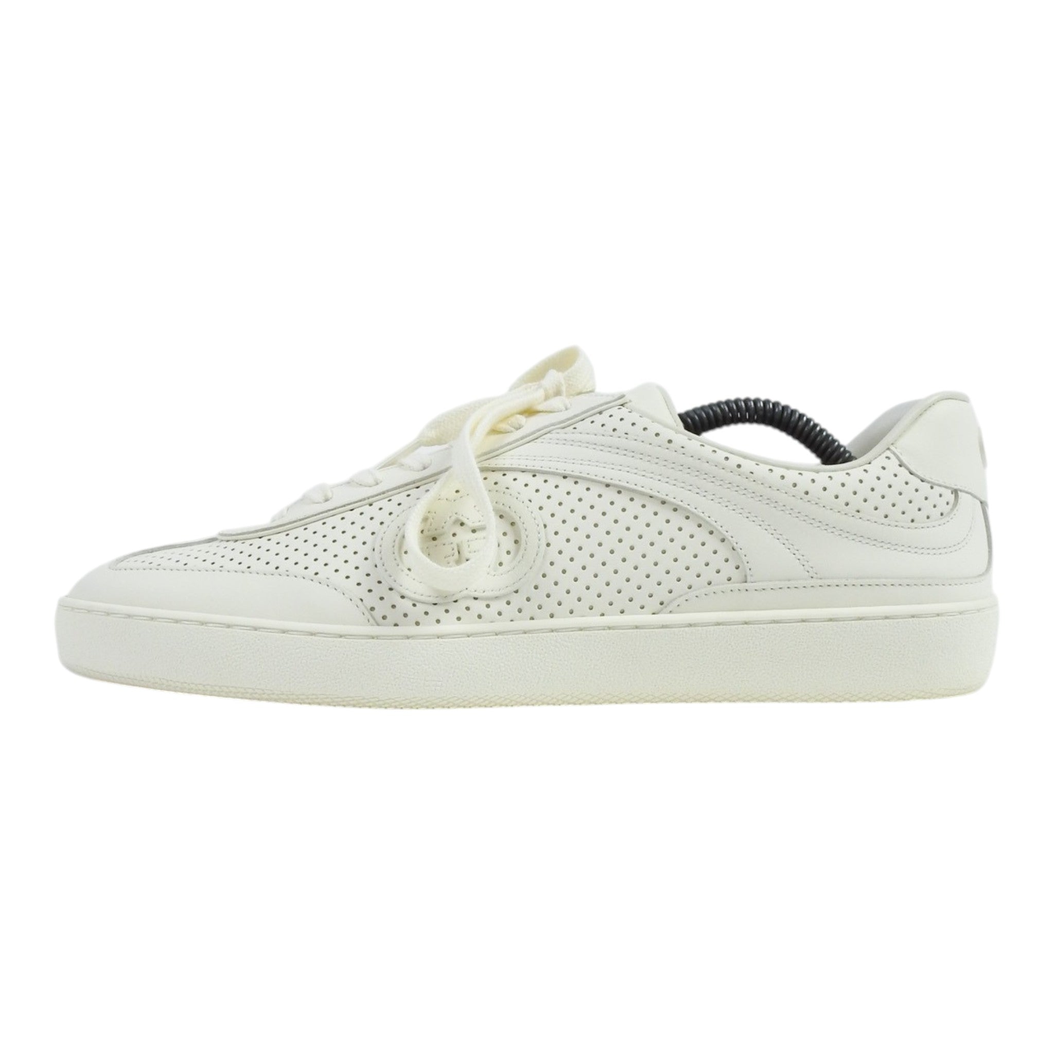 Gucci Cream Perforated Sneakers Size 11.5