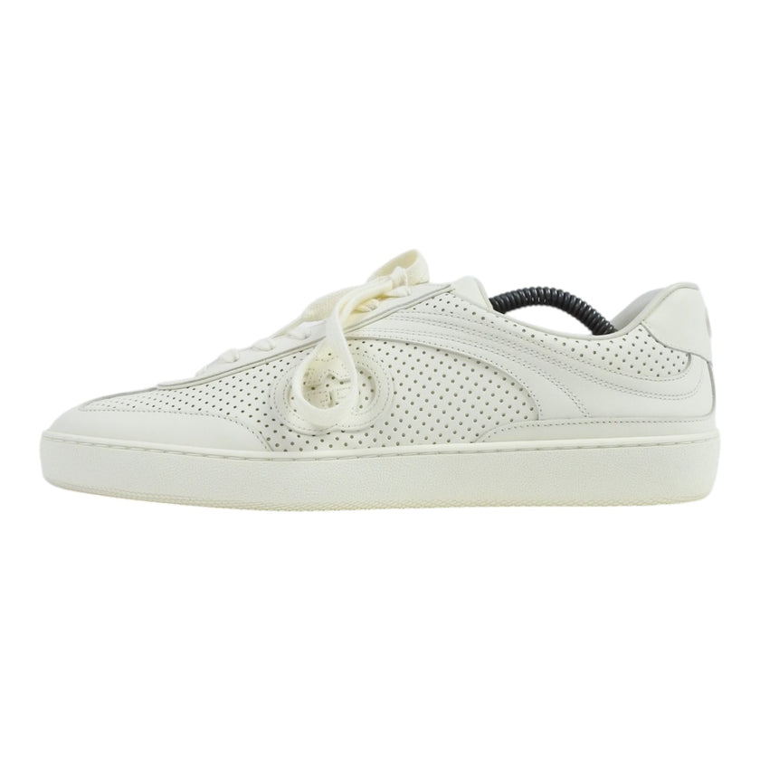 Gucci Cream Perforated Sneakers Size 11.5